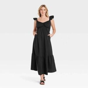 NWT TARGET Size Small Universal Thread Flutter Cap Sleeve Maxi A-Line Dress